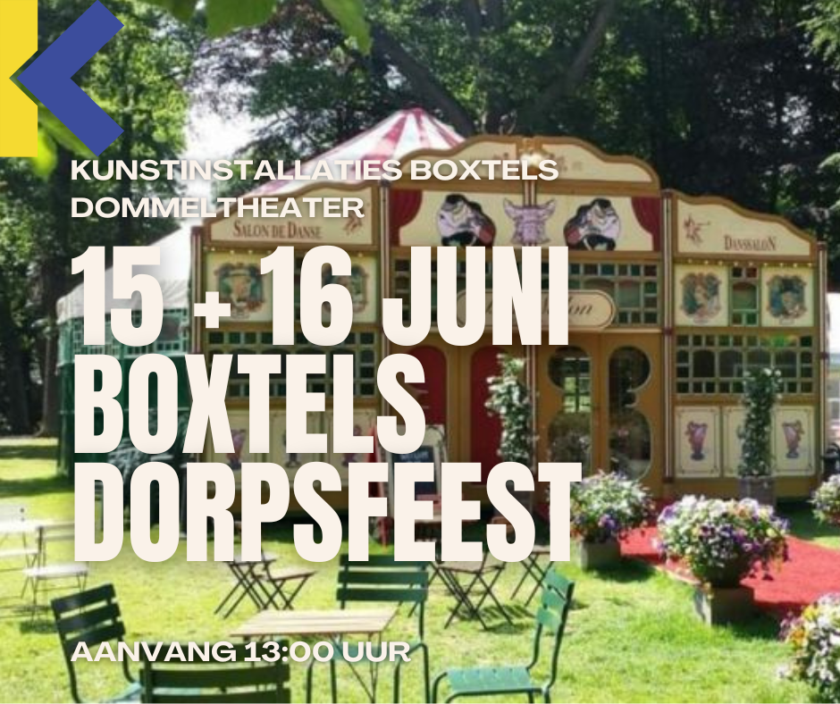 Aankondiging Boxtels dommeltheater met Spiegeltent Bon Salon in kasteelpark Stapelen Boxtel