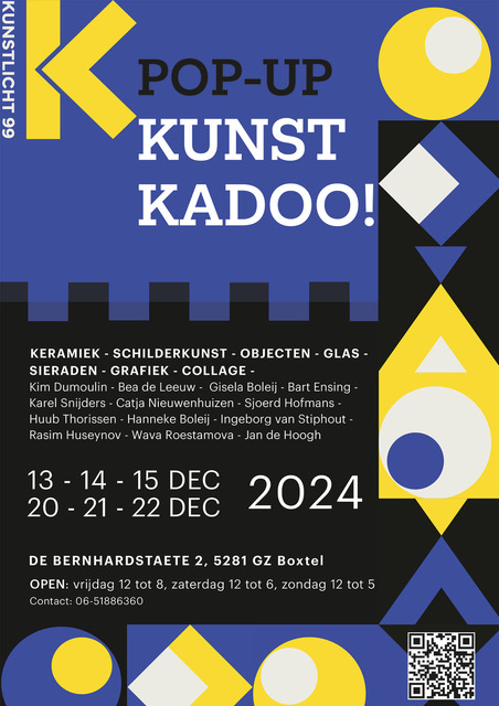 Poster Kunstlicht 99 pop-up store.